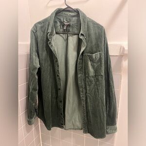 Green Corduroy Button Down